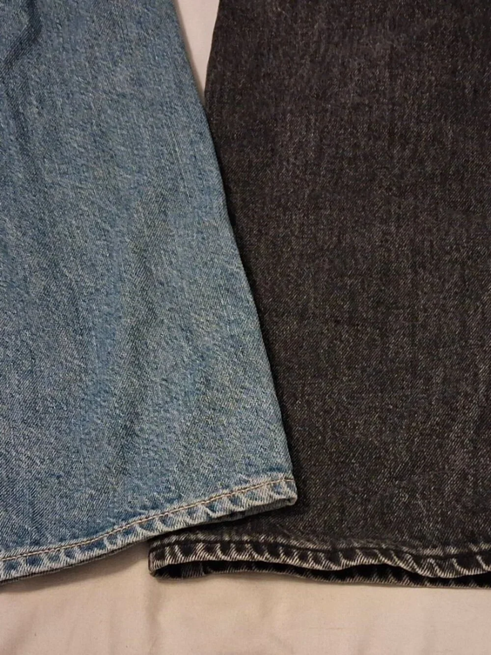 Old Navy Boys Jeans 2 Pairs Size 8 Black And Blue Black Super Baggy Blue Baggy